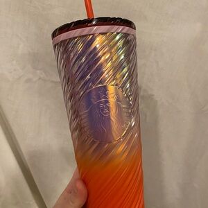 Starbucks Iridescent Lavender and Orange Tumbler